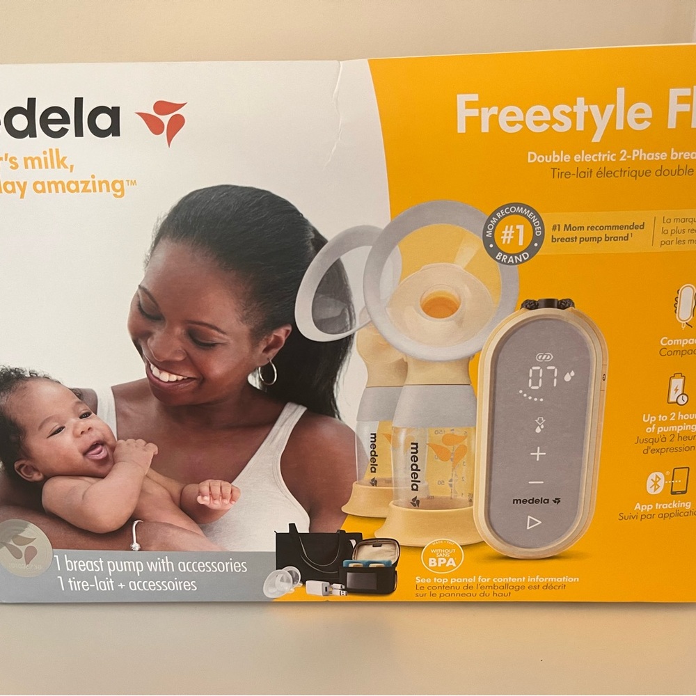 Medela Freestyle Flex Double Electric Pump - Yellow and White